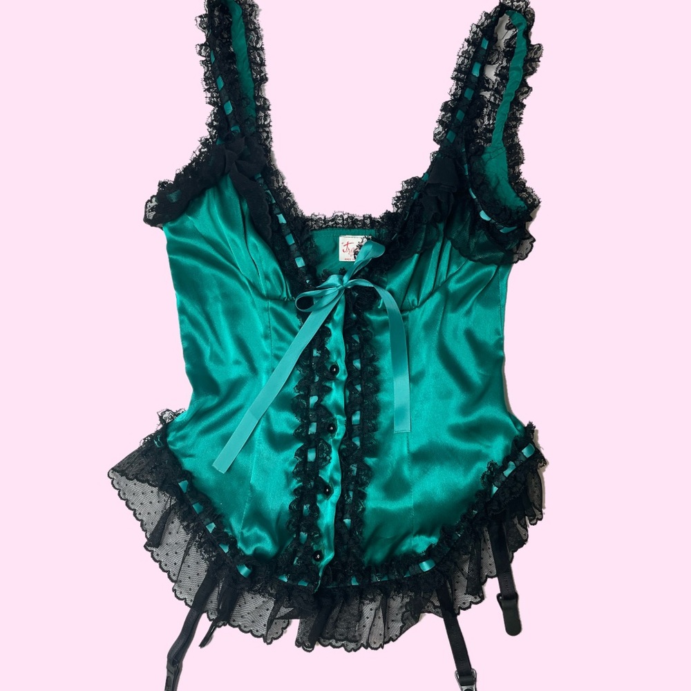 Vtg Trashy Lingerie Bustier Lingerie Top